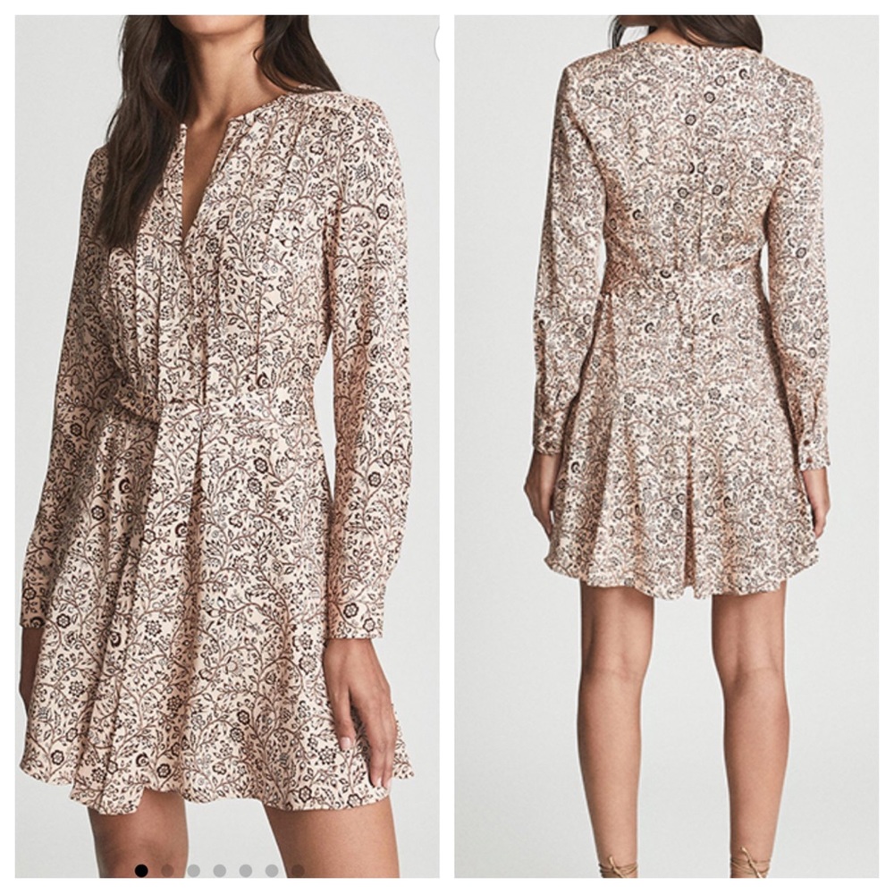 NWT Reiss Biily print paisley belted dress